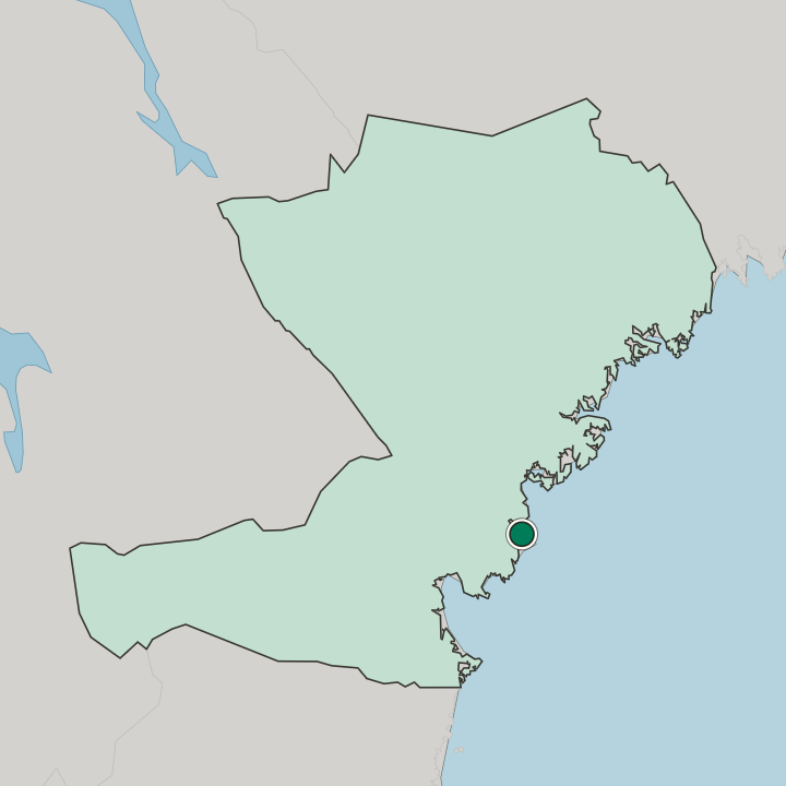 Map showing Härnösand — In Västernorrland County