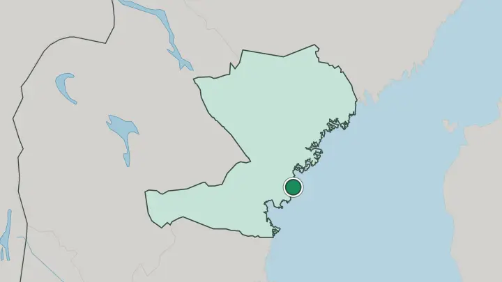 Map of Härnösand in Sweden