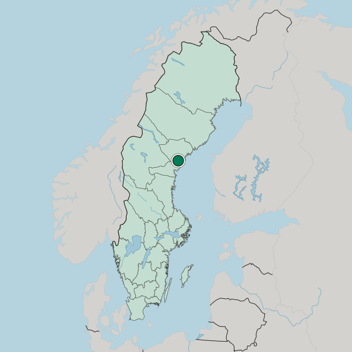 Map showing Kramfors — In Sweden