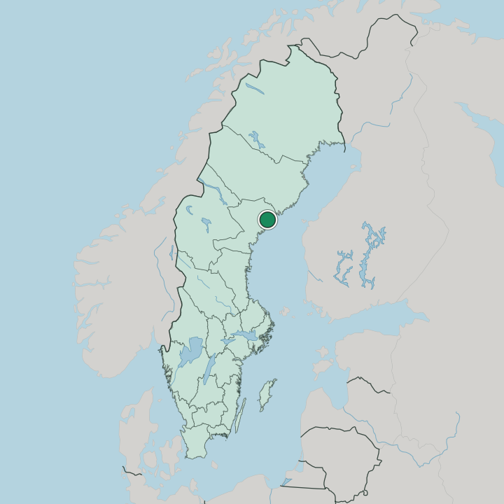 Map showing Örnsköldsvik — In Sweden