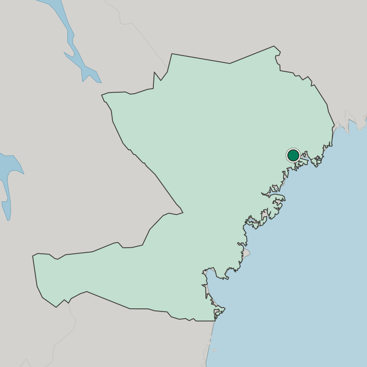 Map showing Örnsköldsvik — In Västernorrland County