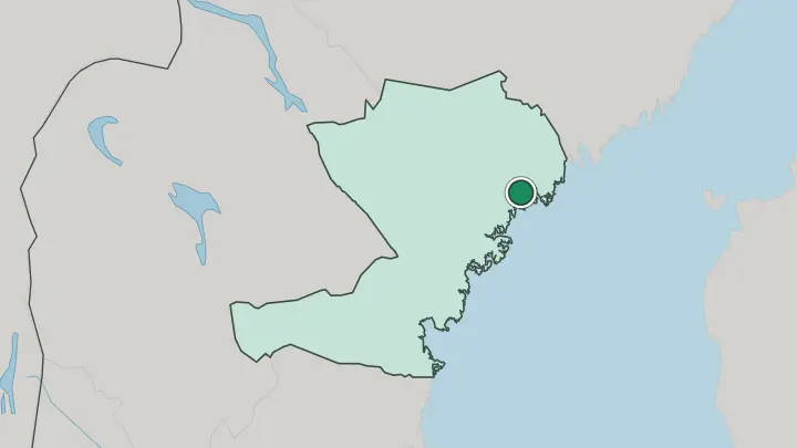 Map of Örnsköldsvik in Sweden