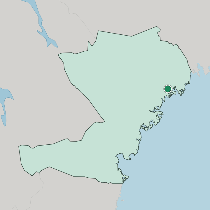 Map showing Örnsköldsvik — In Västernorrland County