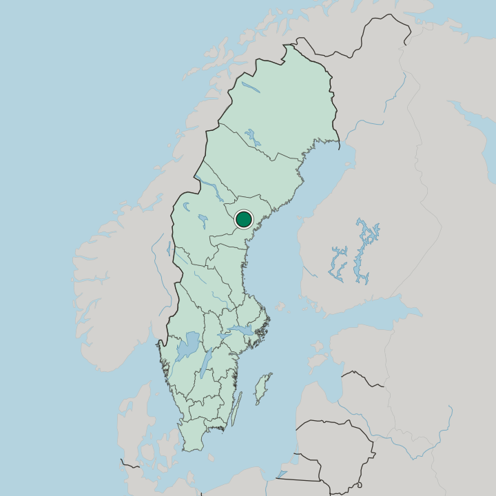 Map showing Sollefteå — In Sweden