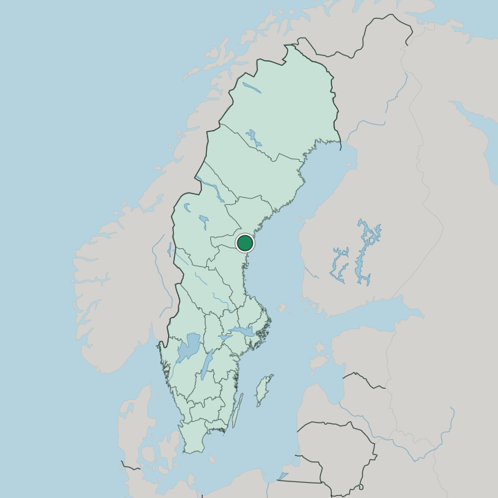 Map showing Sundsvall — In Sweden
