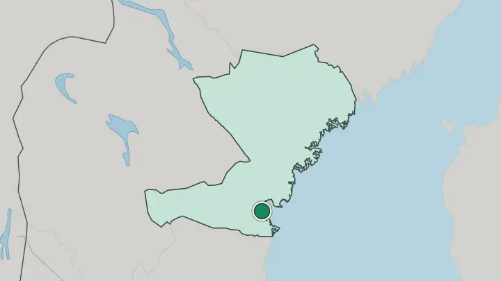 Map of Sundsvall in Sweden