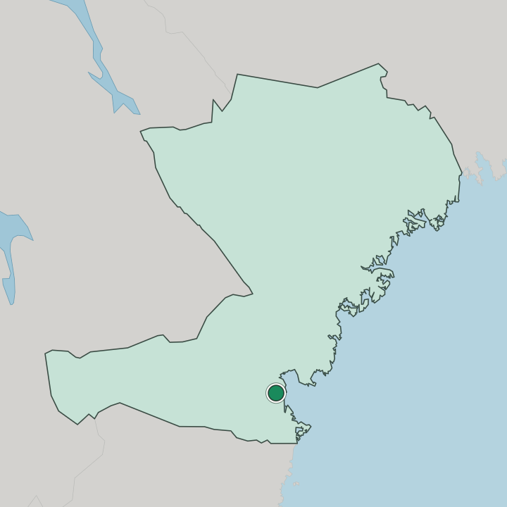 Map showing Sundsvall — In Västernorrland County