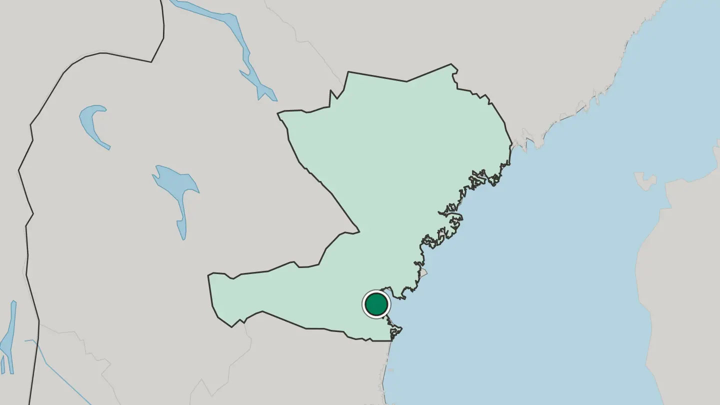 Map of Sundsvall in Sweden