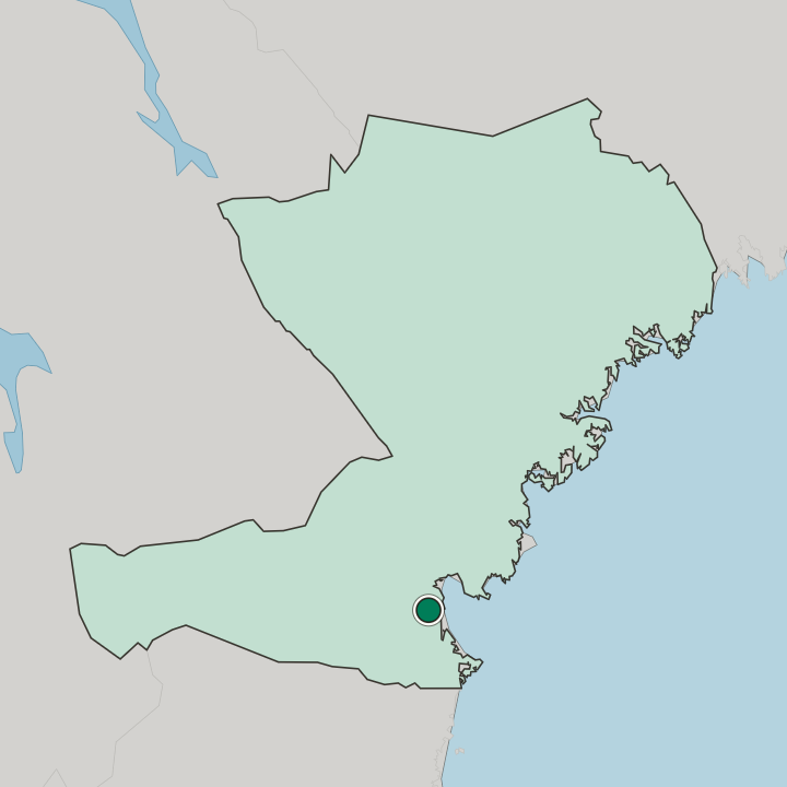 Map showing Sundsvall — In Västernorrland County