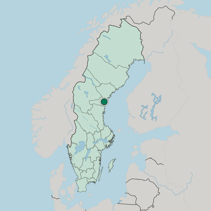 Map showing Timrå — In Sweden