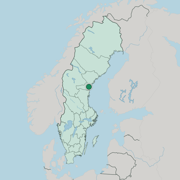 Map showing Timrå — In Sweden