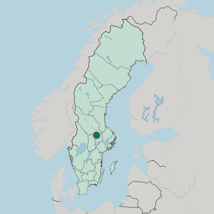Map showing Fagersta — In Sweden