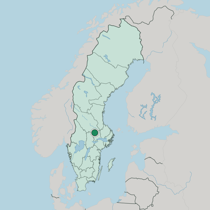 Map showing Fagersta — In Sweden