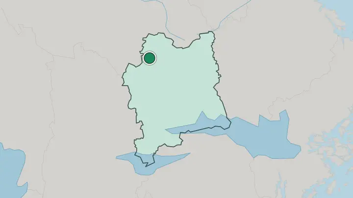 Map of Fagersta in Sweden