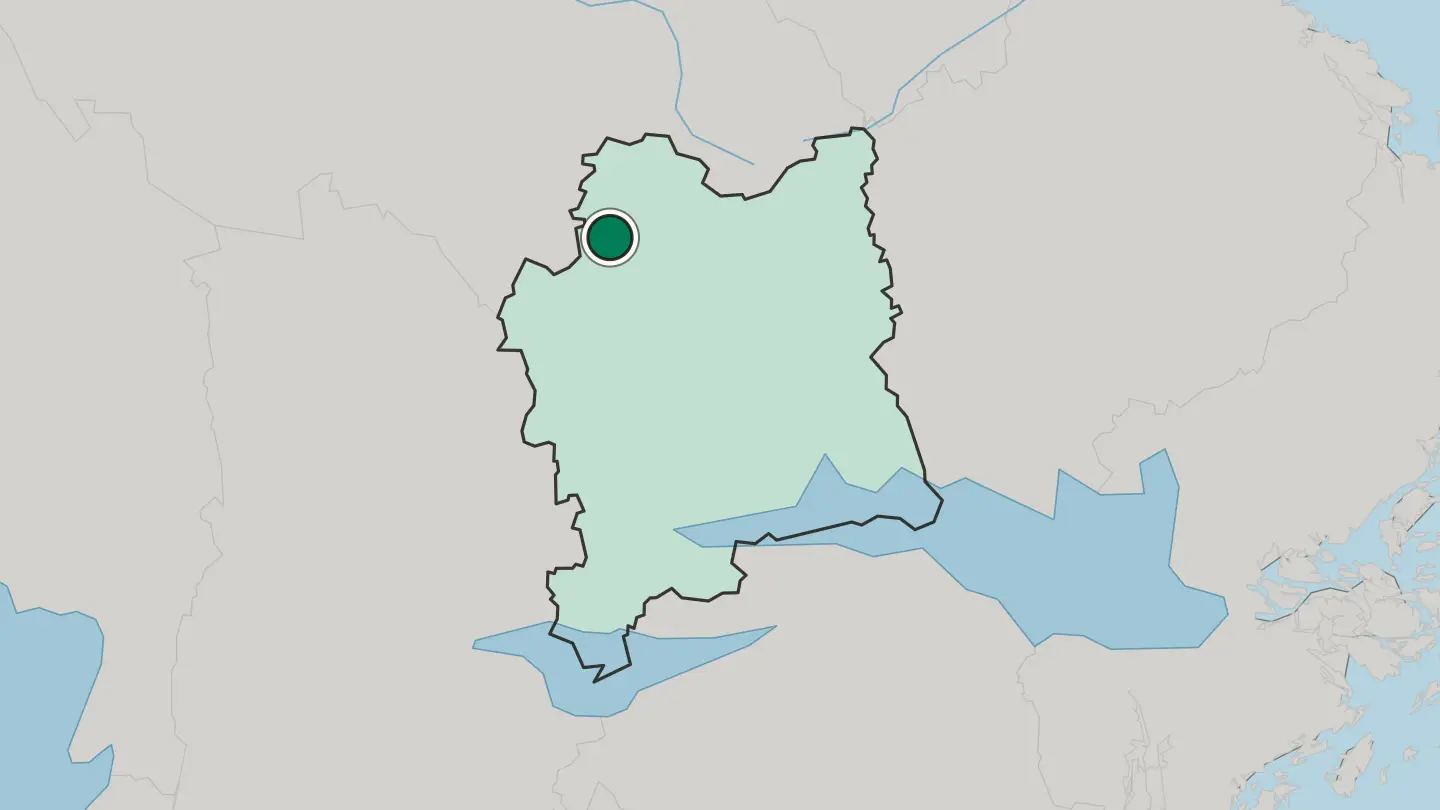 Map of Fagersta in Sweden