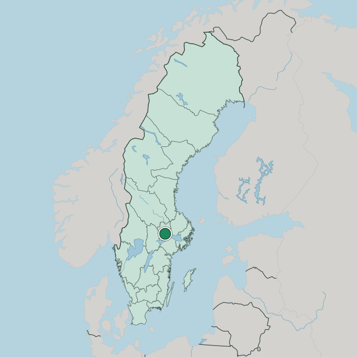 Map showing Hallstahammar — In Sweden