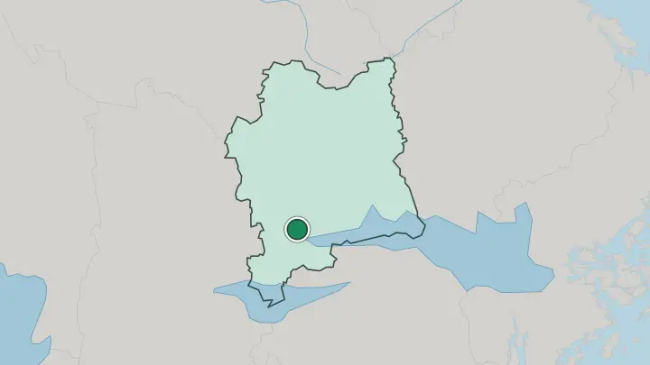 Map of Köping in Sweden