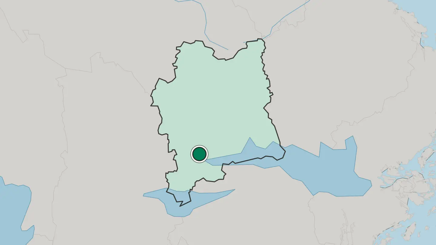 Map of Köping in Sweden