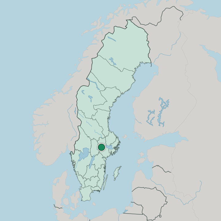Map showing Kungsör — In Sweden
