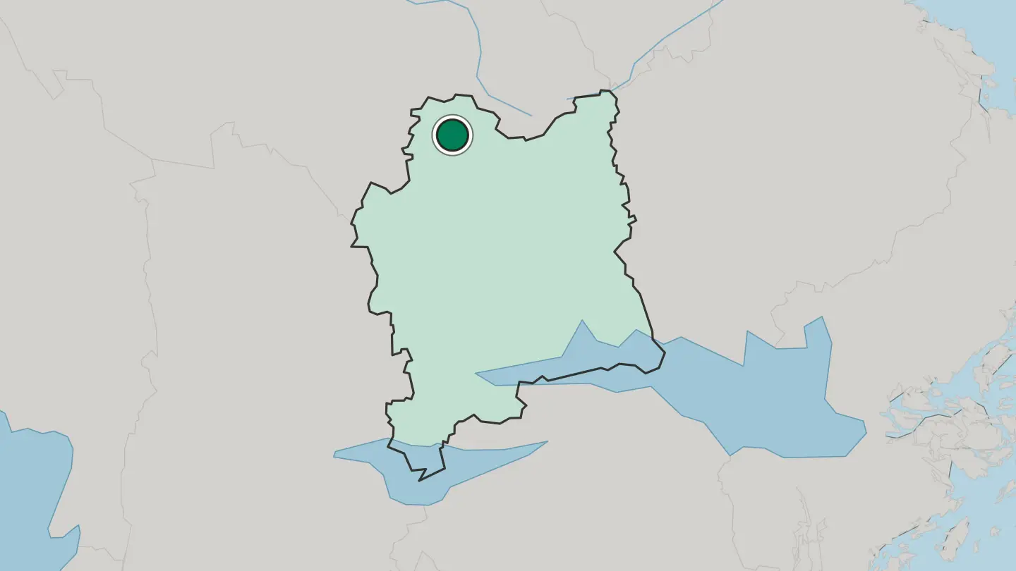 Map of Norberg in Sweden