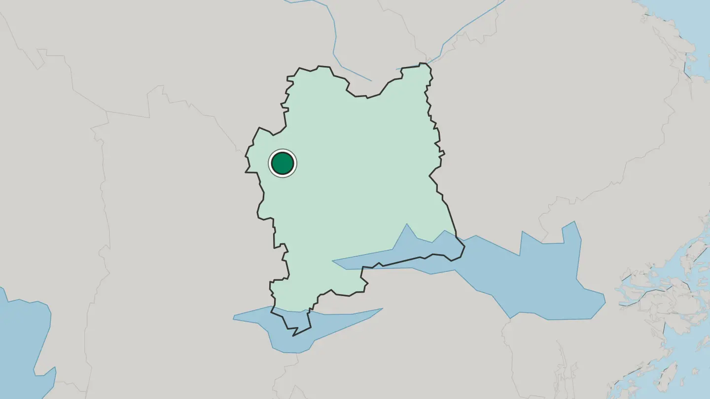 Map of Skinnskatteberg in Sweden