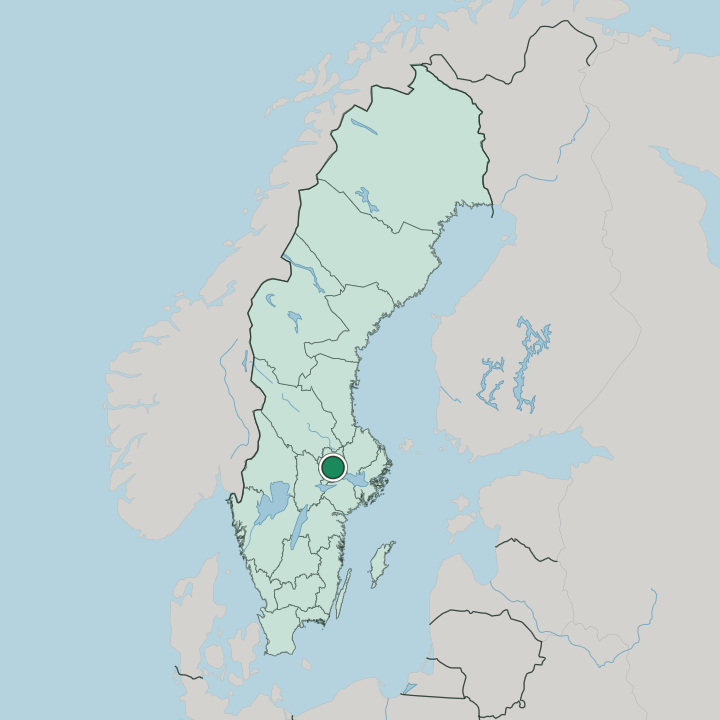 Map showing Surahammar — In Sweden