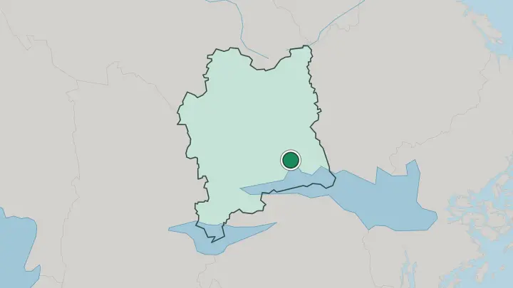 Map of Västerås in Sweden