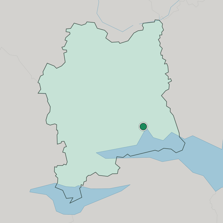 Map showing Västerås — In Västmanland County