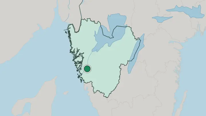 Map of Alafors in Sweden