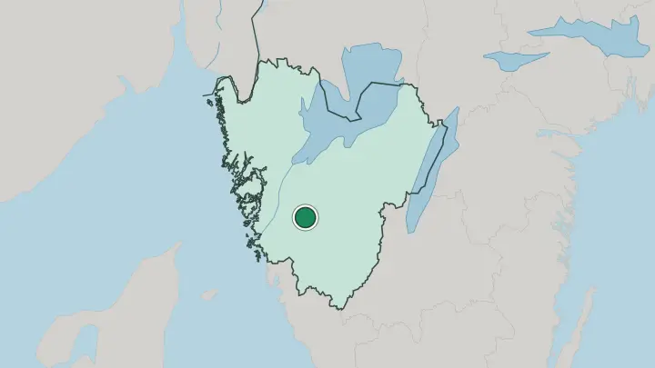 Map of Alingsås in Sweden