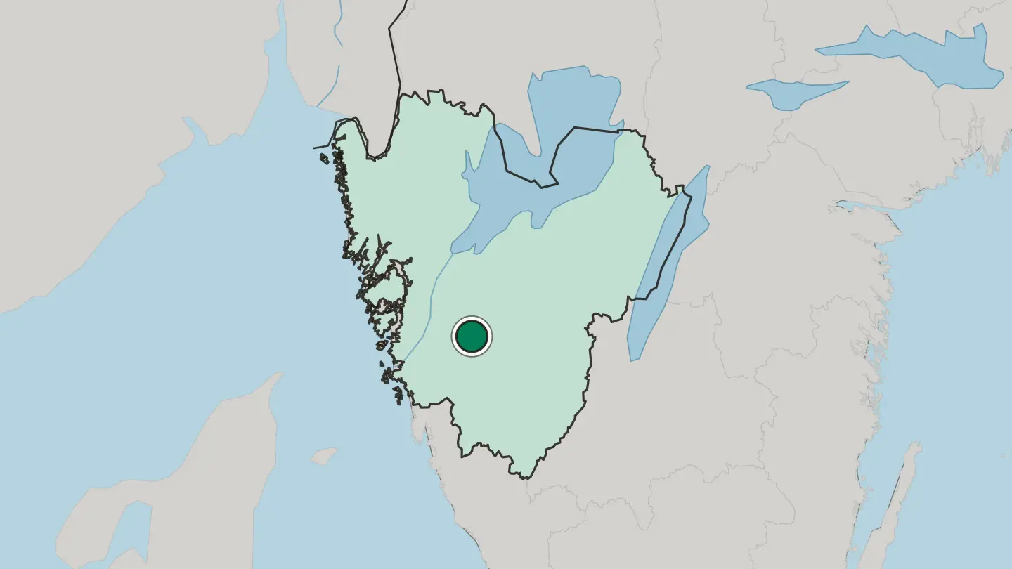 Map of Alingsås in Sweden