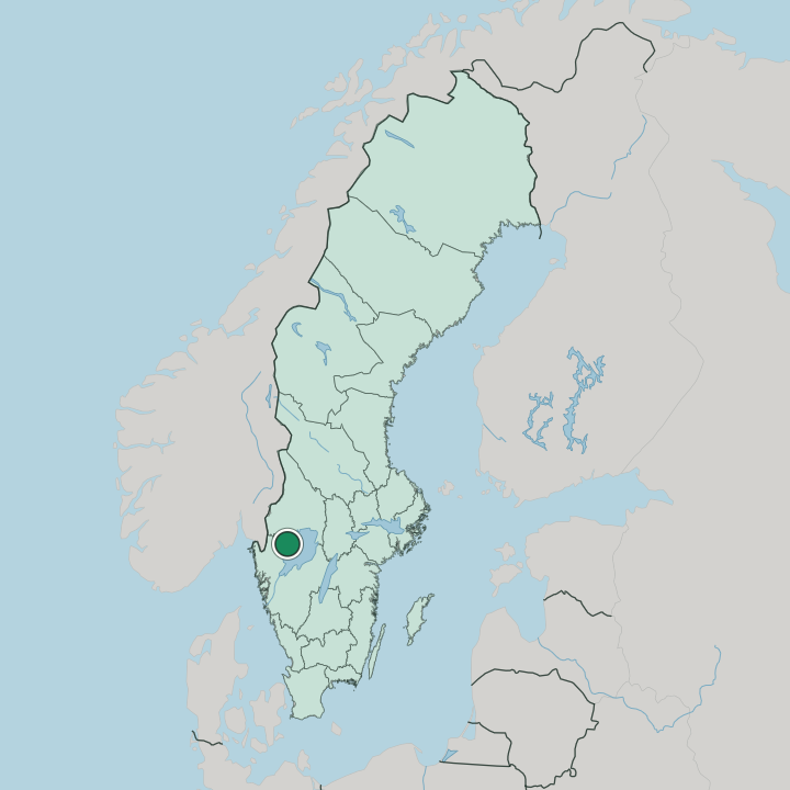 Map showing Åmål — In Sweden