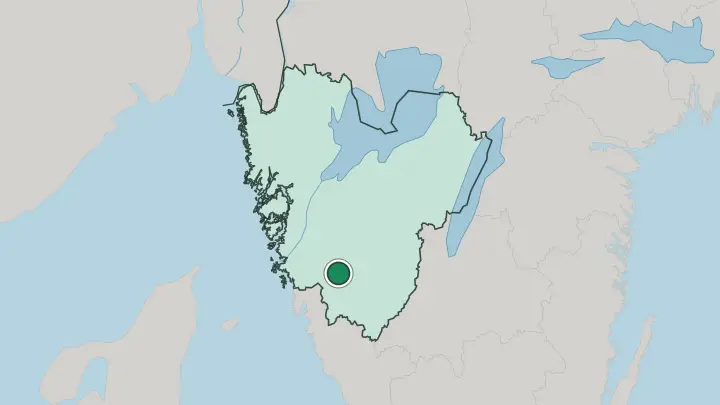 Map of Bollebygd in Sweden