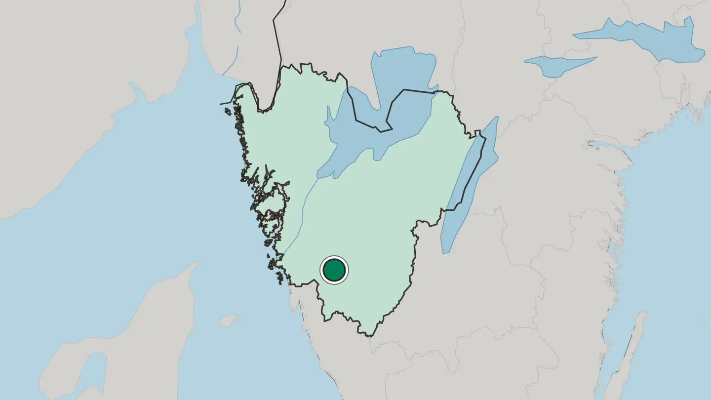 Map of Bollebygd in Sweden