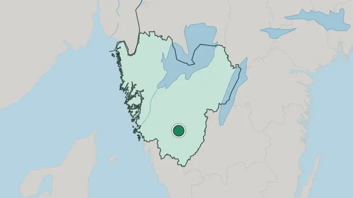 Map of Borås in Sweden