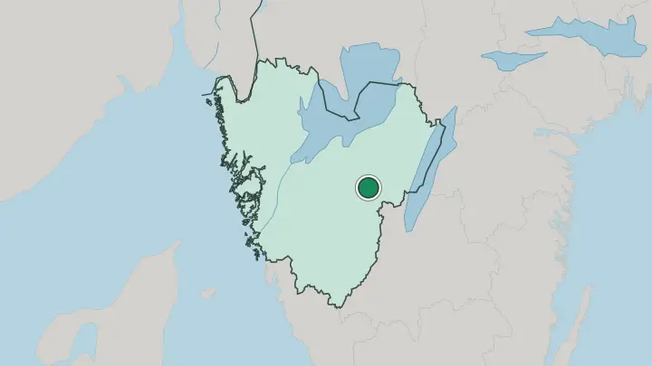 Map of Falköping in Sweden