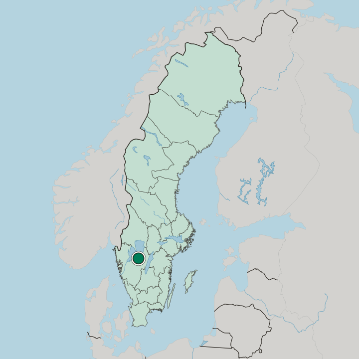 Map showing Götene — In Sweden