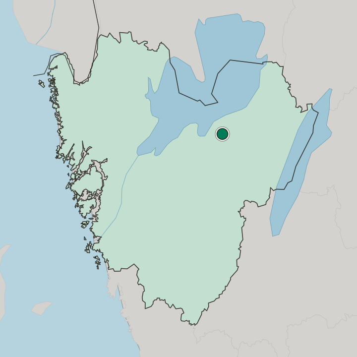 Map showing Götene — In Västra Götaland County