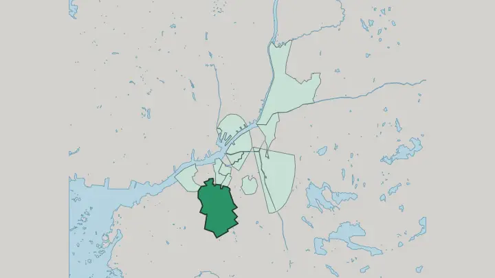 Map of Änggården in Gothenburg