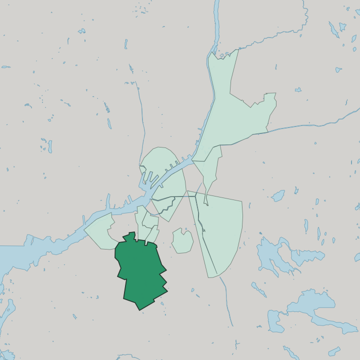 Map showing Änggården — In Gothenburg