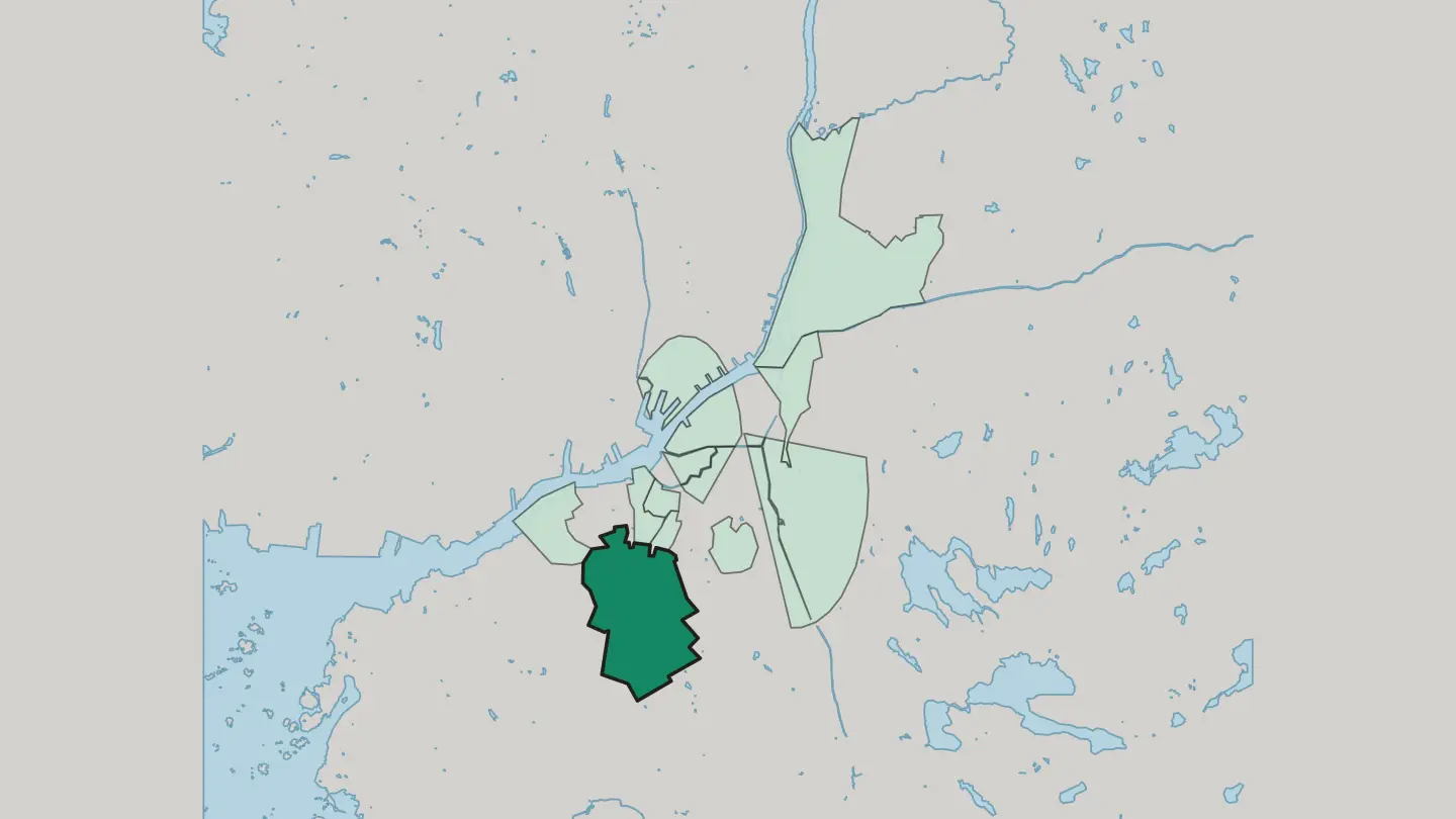 Map of Änggården in Gothenburg