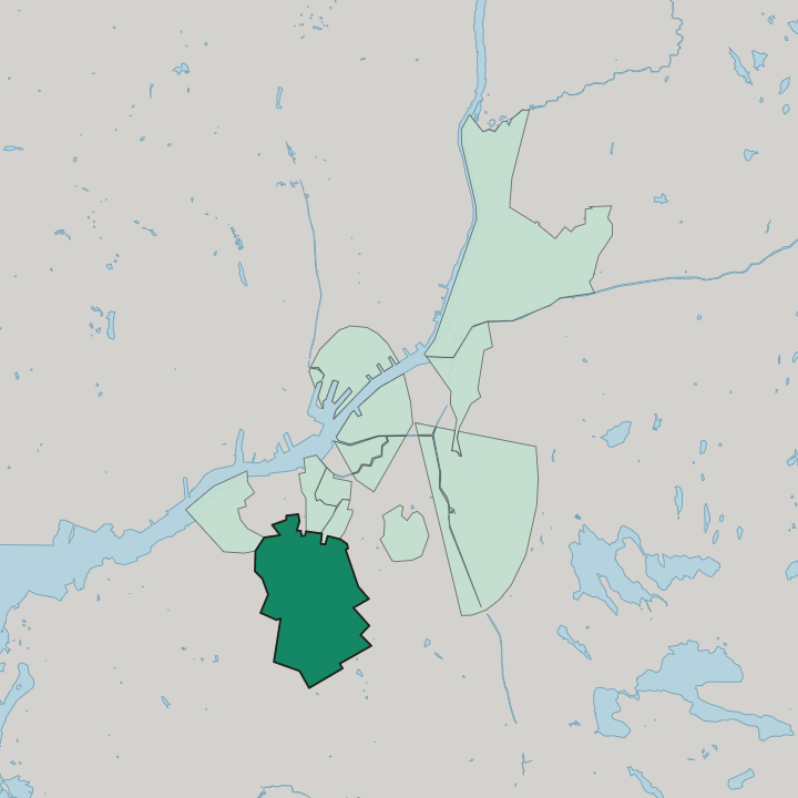 Map showing Änggården — In Gothenburg