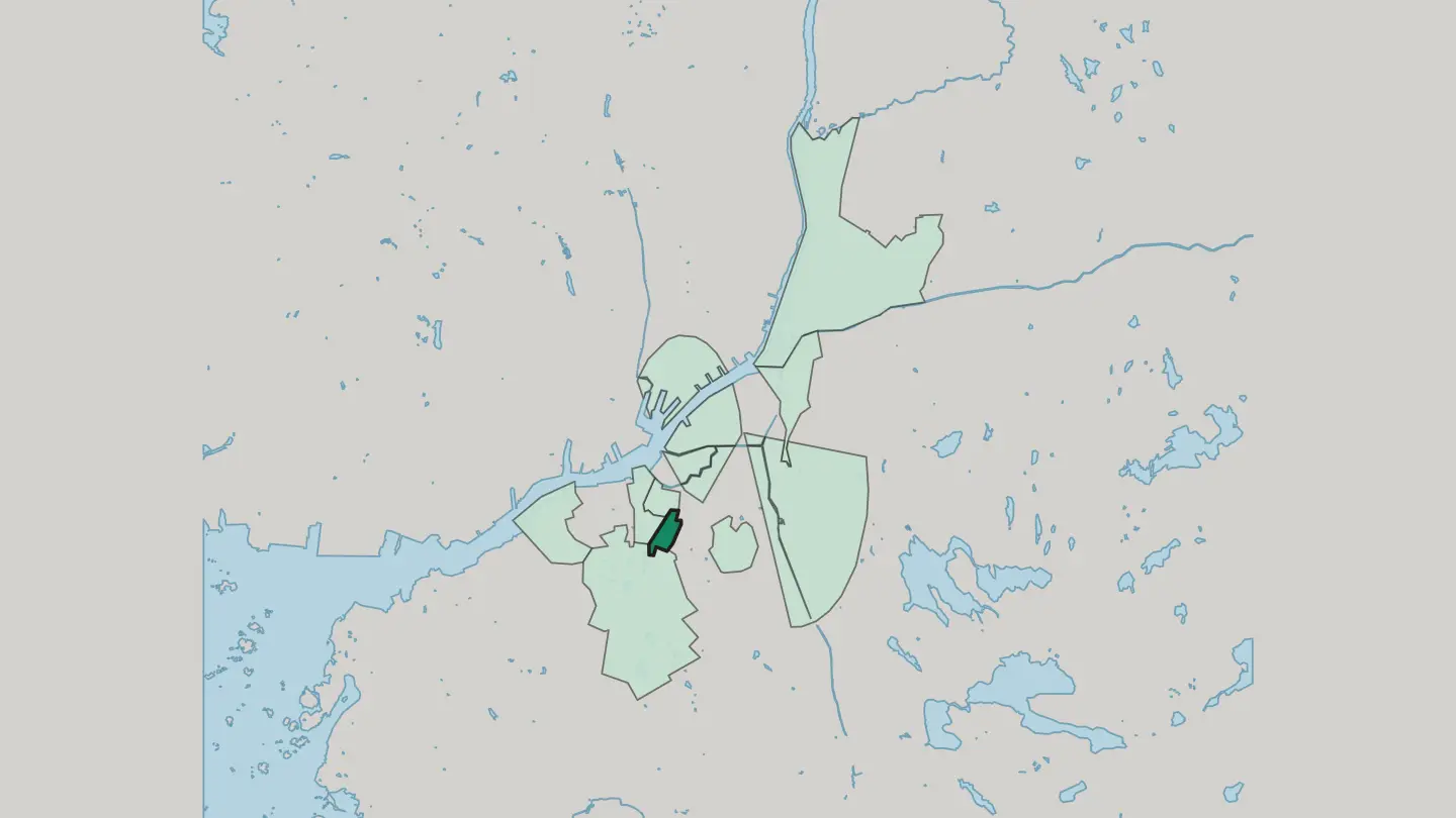 Map of Annedal in Gothenburg