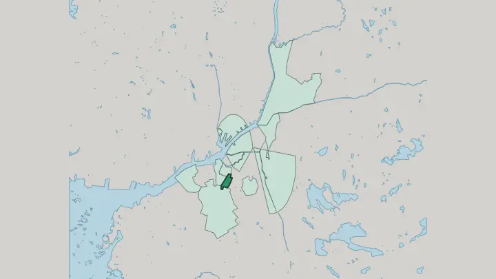 Map of Annedal in Gothenburg