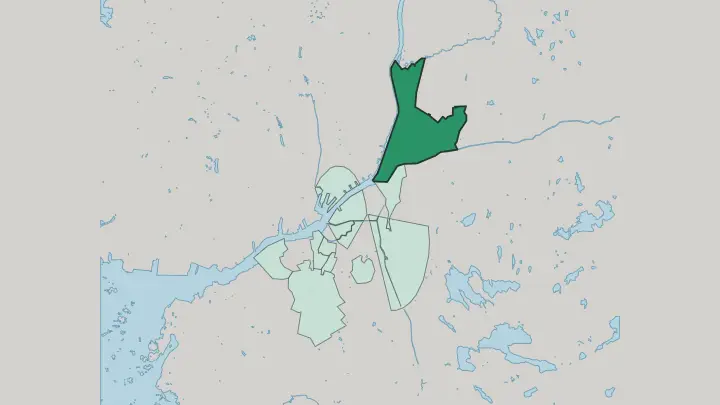 Map of Gamlestaden in Gothenburg
