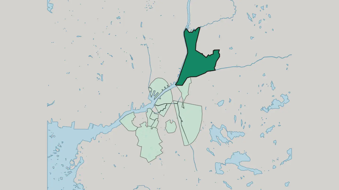Map of Gamlestaden in Gothenburg