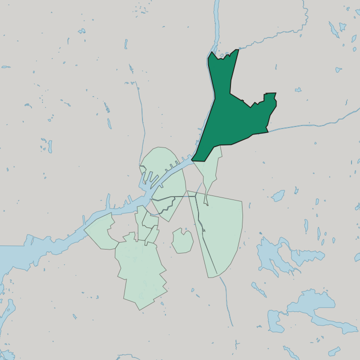 Map showing Gamlestaden — In Gothenburg