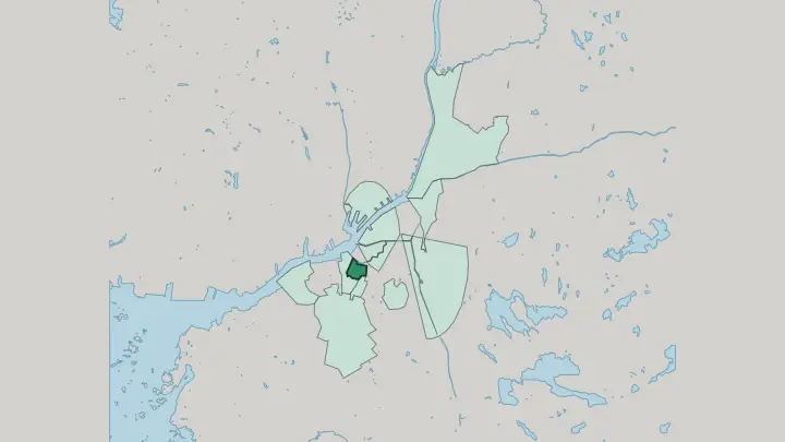 Map of Haga in Gothenburg