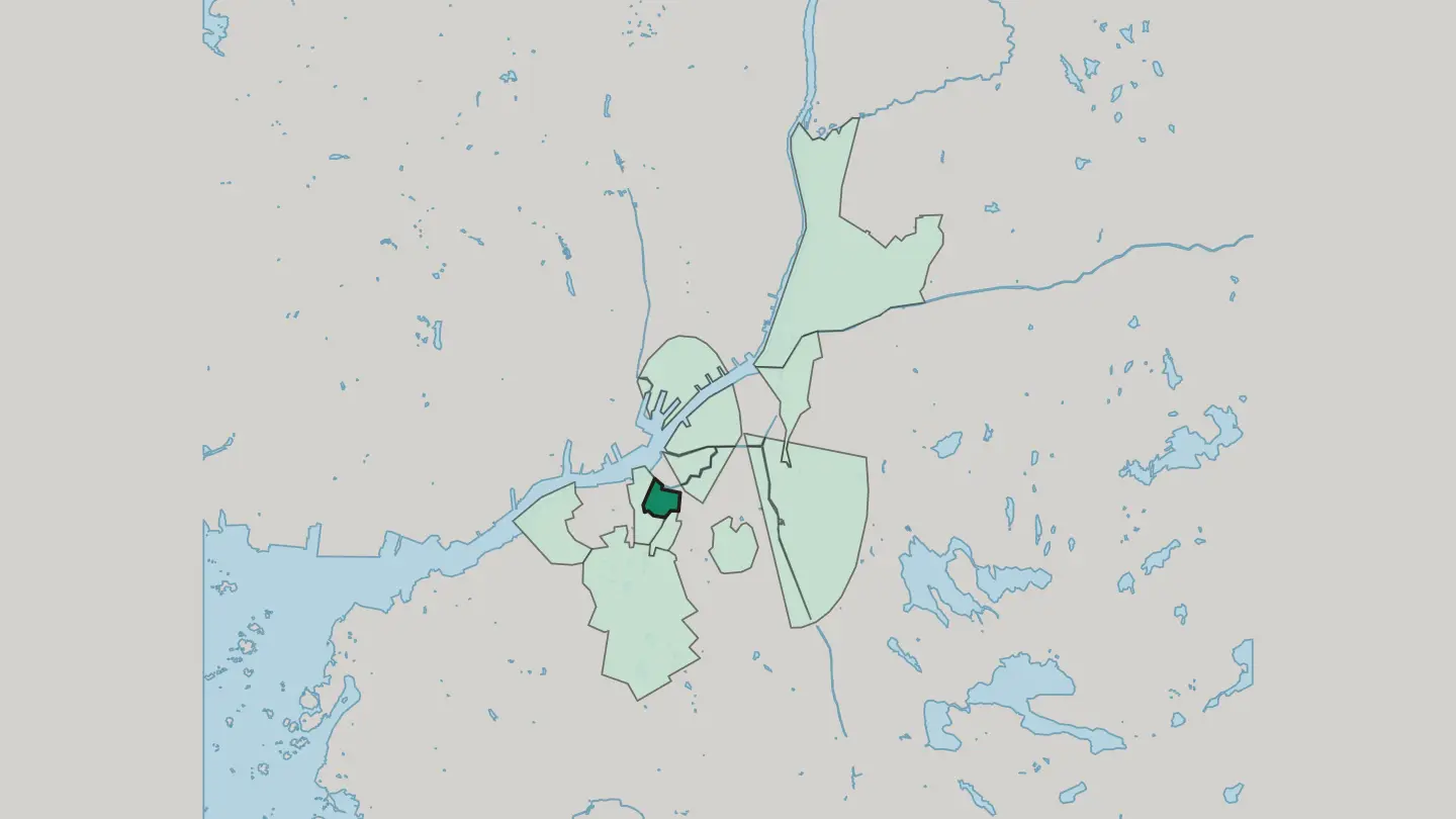 Map of Haga in Gothenburg
