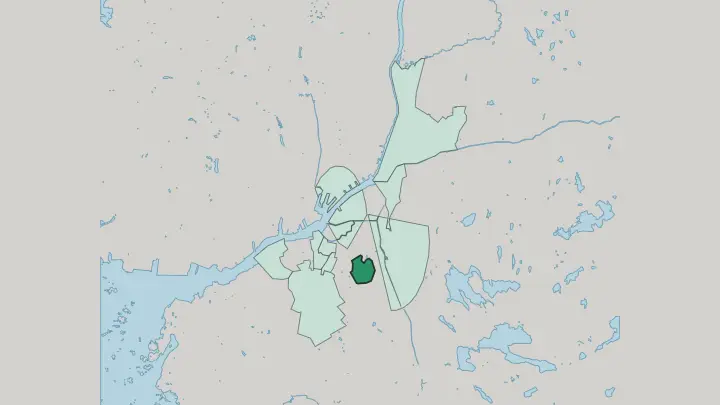 Map of Johanneberg in Gothenburg